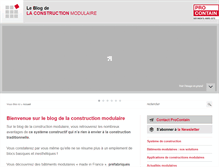 Tablet Screenshot of blogconstructionmodulaire.com